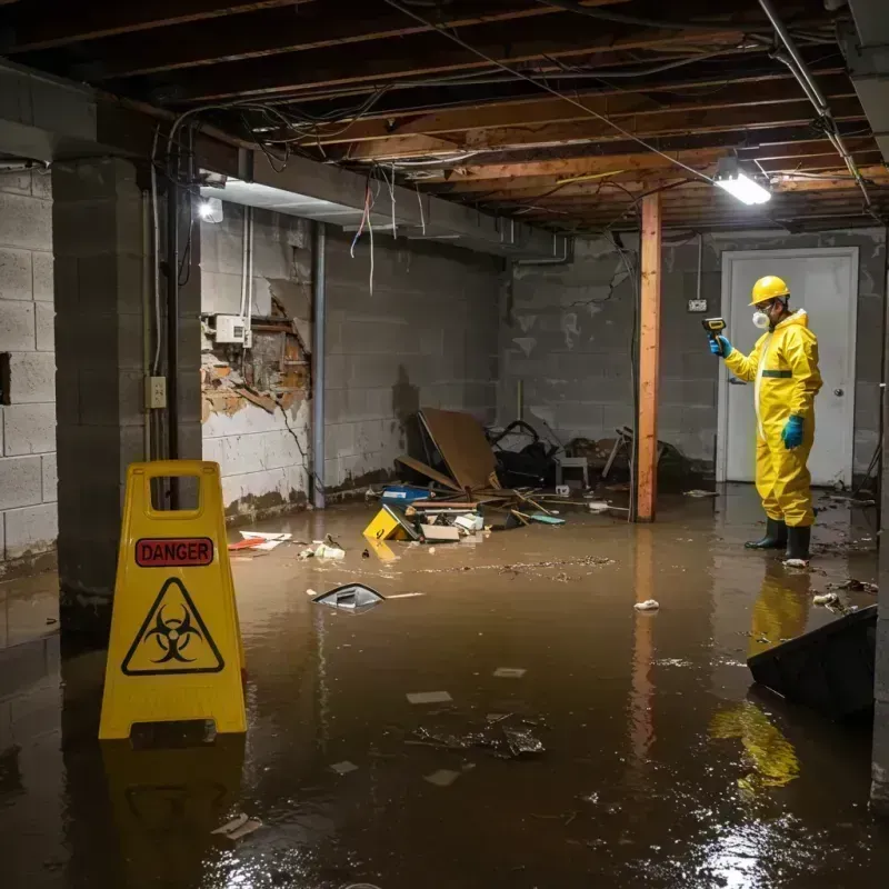 Flooded Basement Electrical Hazard in Breckenridge Hills, MO Property