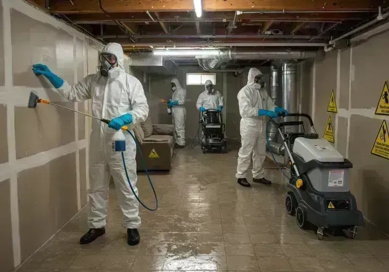 Basement Moisture Removal and Structural Drying process in Breckenridge Hills, MO